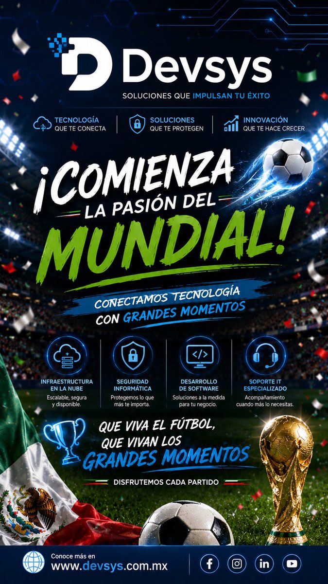DevsysdeMexico's tweet photo. #mundialdefútbol #SomosMéxico #México https://t.co/2gg3G5I5B2