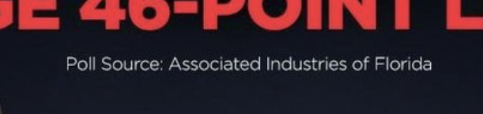 j_fishback's tweet photo. @ByronWarRoom This is a poll from the Associated Industries of Florida (AIF).

AIF donated $2.1 million to you and literally endorsed you in January. No one believes this fake poll.

You're a coward for not debating me. https://t.co/apuVujgPyU