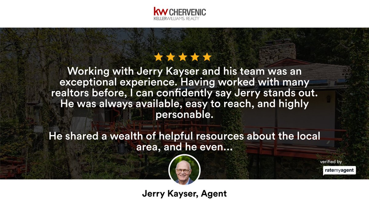 gak327's tweet photo. My latest RateMyAgent review in Chesterland.
SAL 2005015692
https://t.co/tVgYRAgca9

...
#ratemyagent #realestate #Keller_Williams_Chervenic_Realty https://t.co/PUhqDpAuPZ