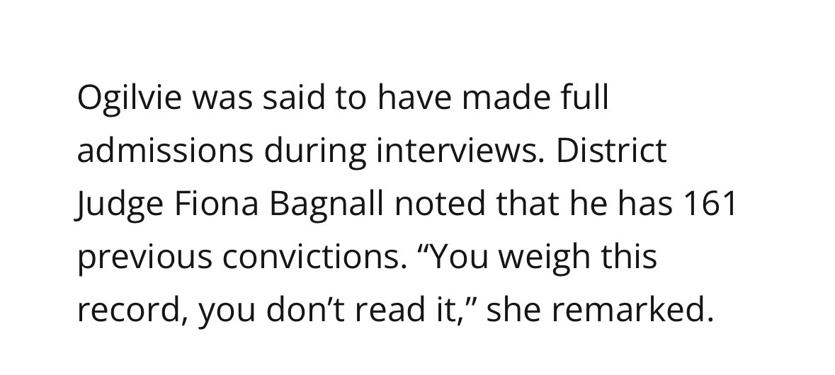 MartinXTweets's tweet photo. @MeganMeganlb @AislingOLoughl1 You far right fcuktards would be SCREAMING "conspiracy" if the criminal record of a non-white immigrant was not disclosed

Stephen Ogilvie battered a female stroke victim and had 161 convictions

Ignored by @rte  @kevinbakhurst @IrishTimes @fionnansheahan etc

#liveline #rtept https://t.co/XPnvJjiWHw