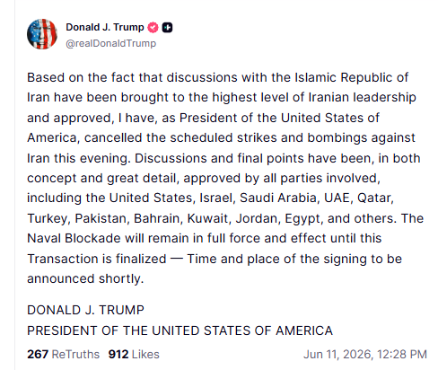 LankaLens's tweet photo. The Dawn of Peace - finally!

President Trump suspended the planned attack against Iran at the eleventh hour!

#SriLanka https://t.co/iuvPyRFYvq