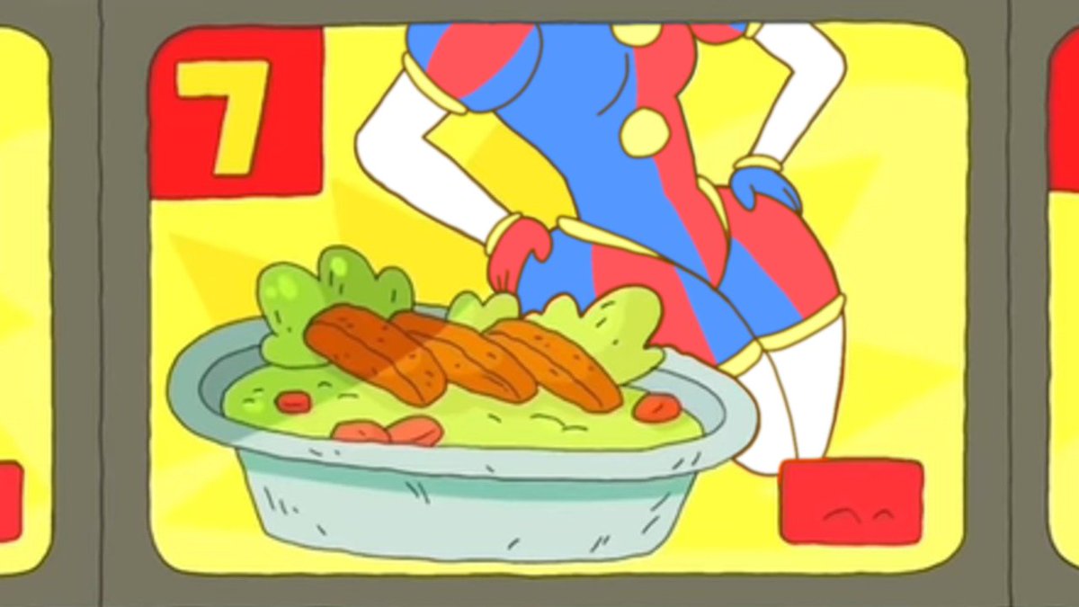 Molotov60nine's tweet photo. - I want dat one!
- You want the Thicc Thighs Pussy Pomni salad? 

(Sorry, I'm not funny) https://t.co/qaSmbEUCqp