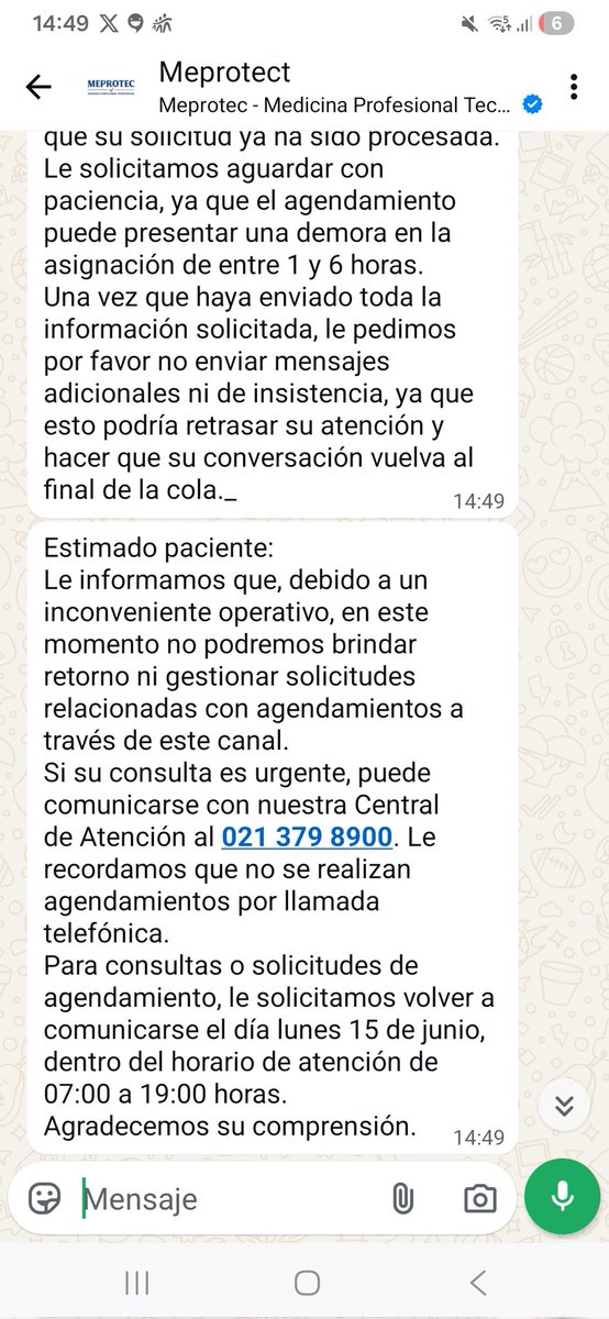 joyayala's tweet photo. Genial el sistema de Meprotect para agendamientos. Ella ya están haciendo un pre-feri@do. https://t.co/46xIoL46Ay