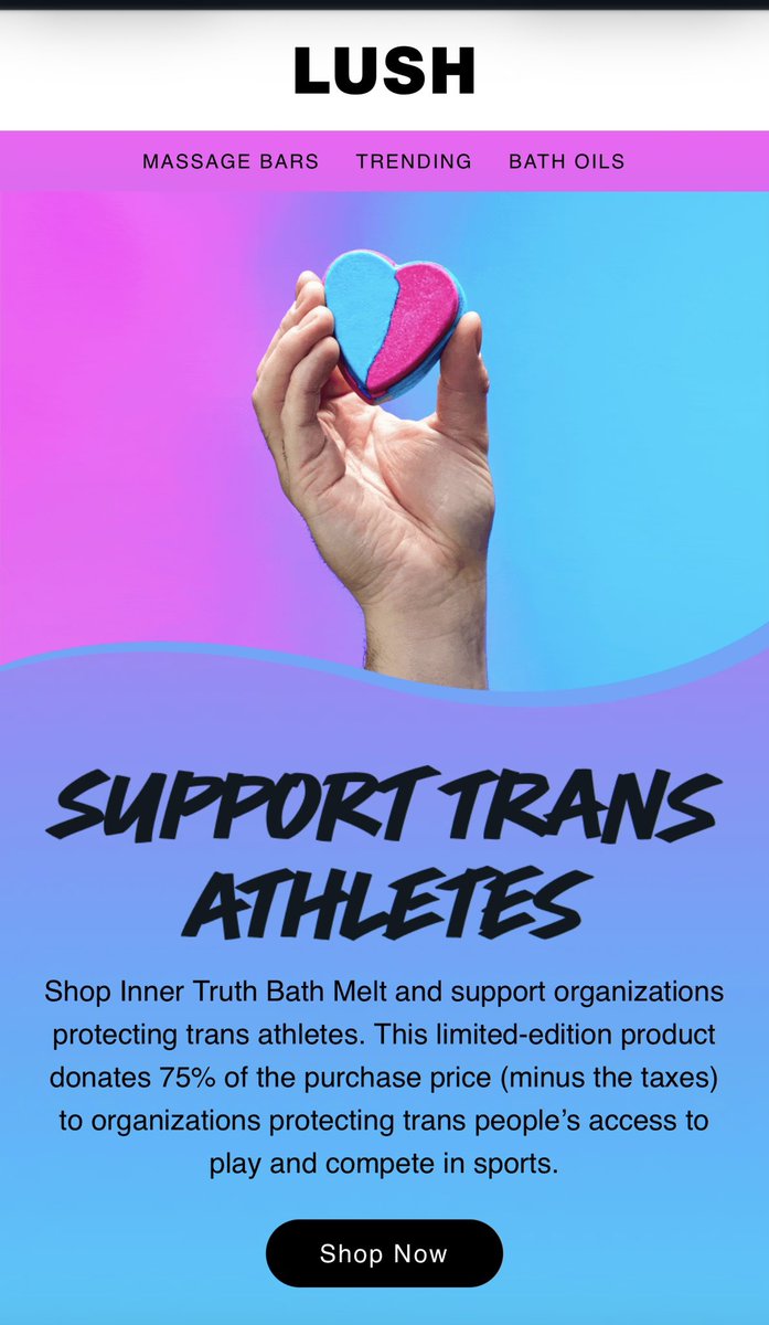 qweenvl's tweet photo. @lushcosmetics I will no longer be buying your products. 40 year loyal customer no longer , due to ads like this. https://t.co/KUGI1yBQJF