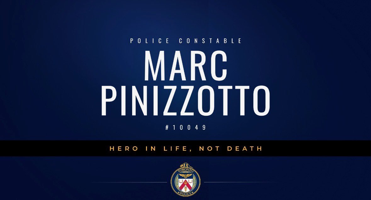 bnaibrithcanada's tweet photo. B’nai Brith Canada mourns the tragic loss of Police Constable Marc Pinizzotto, 43, killed today in the line of duty while reportedly executing a search warrant connected to the recent shootings at the U.S. Consulate and GTA synagogues.  

Our hearts are with Officer Pinizzotto’s family, his loved ones, and his ETF teammates as they face this devastating loss.  

The @TorontoPolice full statement can be found here: https://t.co/RY81GDk02u