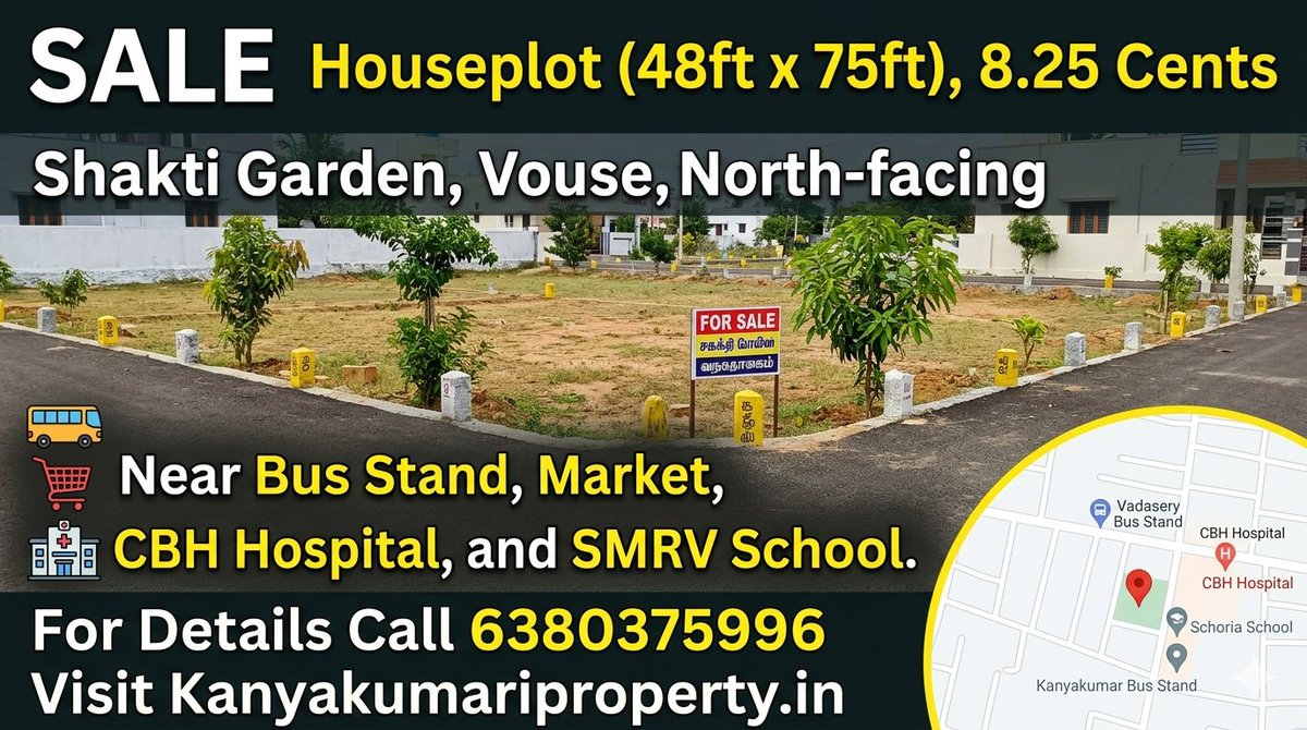 PromotersKrs's tweet photo. Looking for the best properties in Kanyakumari? 🌊 From premium independent villas and residential plots to commercial buildings and agricultural farms, we have the perfect match for your investment.
📞 Call/WhatsApp: 6380375996 🌐 Explore listings: https://t.co/fqWQKT9Ipf https://t.co/du6dJtl7Nm