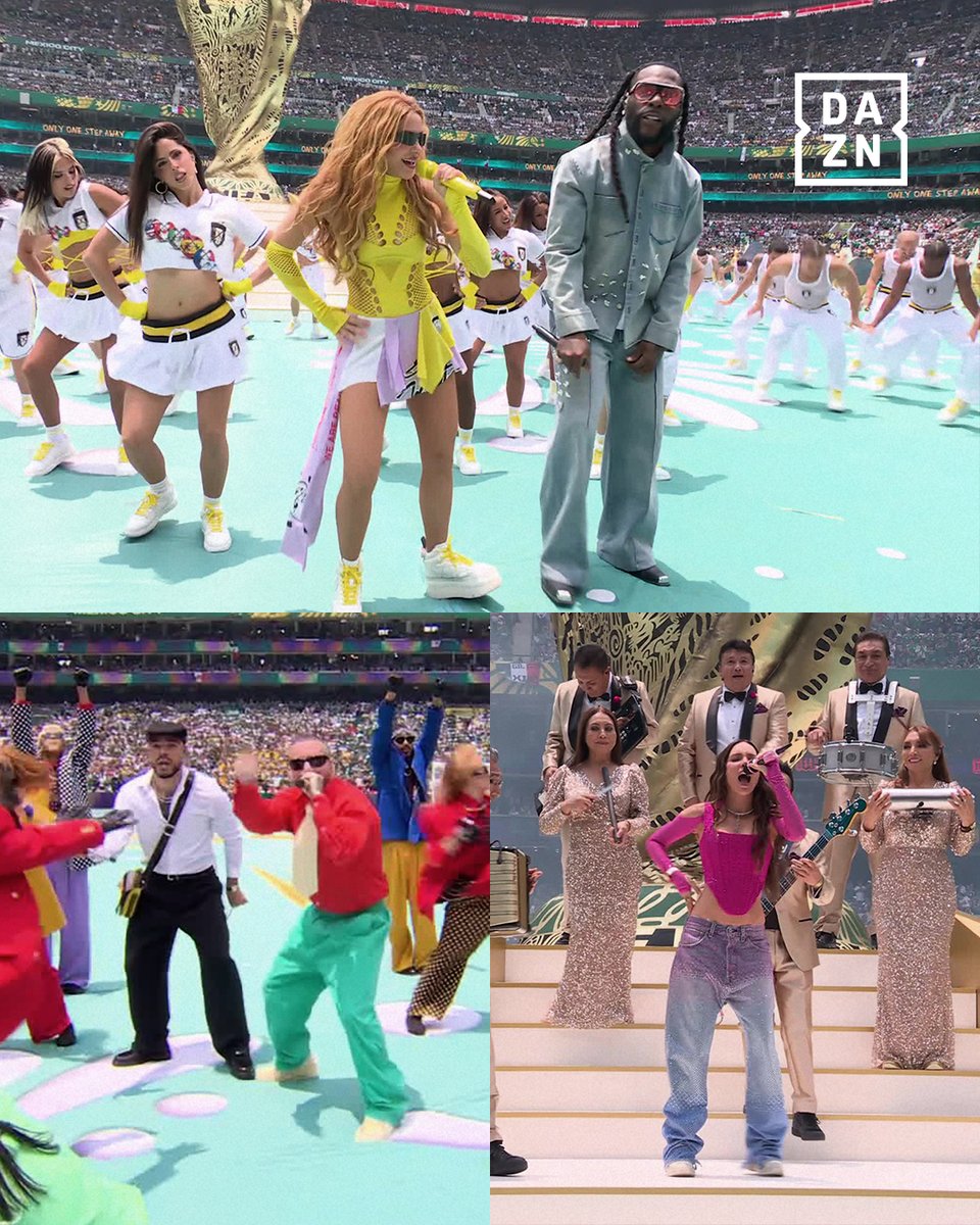 DAZNPortugal's tweet photo. Abertura do Mundial 2026 com Shakira, Burna Boy, J Balvin, Belinda e muito mais 🔥 https://t.co/UTso9TdHVR