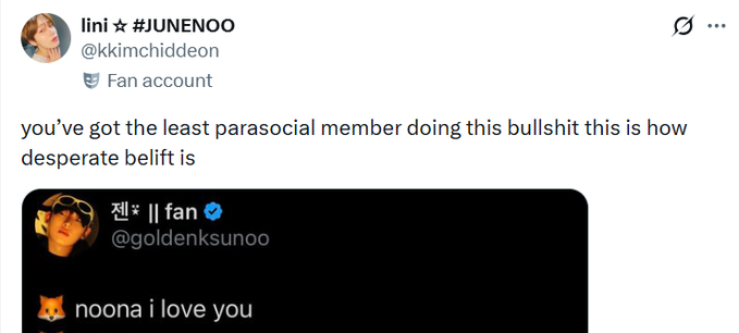 IIchariba's tweet photo. @dearlyorie It’s because these kind of people that you follow who question the idols every action they say they love, that we engenes have to come to defend sn. You say ot7 then how dare people like you who follow these people question sunoo’s kind actions. 1st look at a mirror &amp; you’ll https://t.co/7Hqm0POS0L