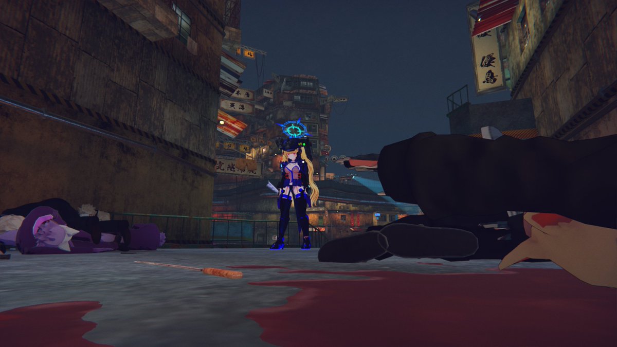 Ripsaw72A3's tweet photo. #VRChat #VRChat_Photo 

"I win..."

World: Vket 2025 W Kowloon Empire - Void Alley Chaos
By: VirtualMarket1

OC-Avatar: Lyrica