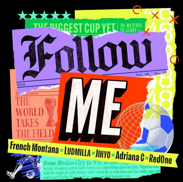 TheePopCore's tweet photo. TWICE’s JIHYO will feature on RedOne’s 2026 FIFA World Cup song, titled “Follow Me,” alongside French Montana, LUDMILLA, and Adriana C.

— Out June 12. https://t.co/Z4BW2cVf8m