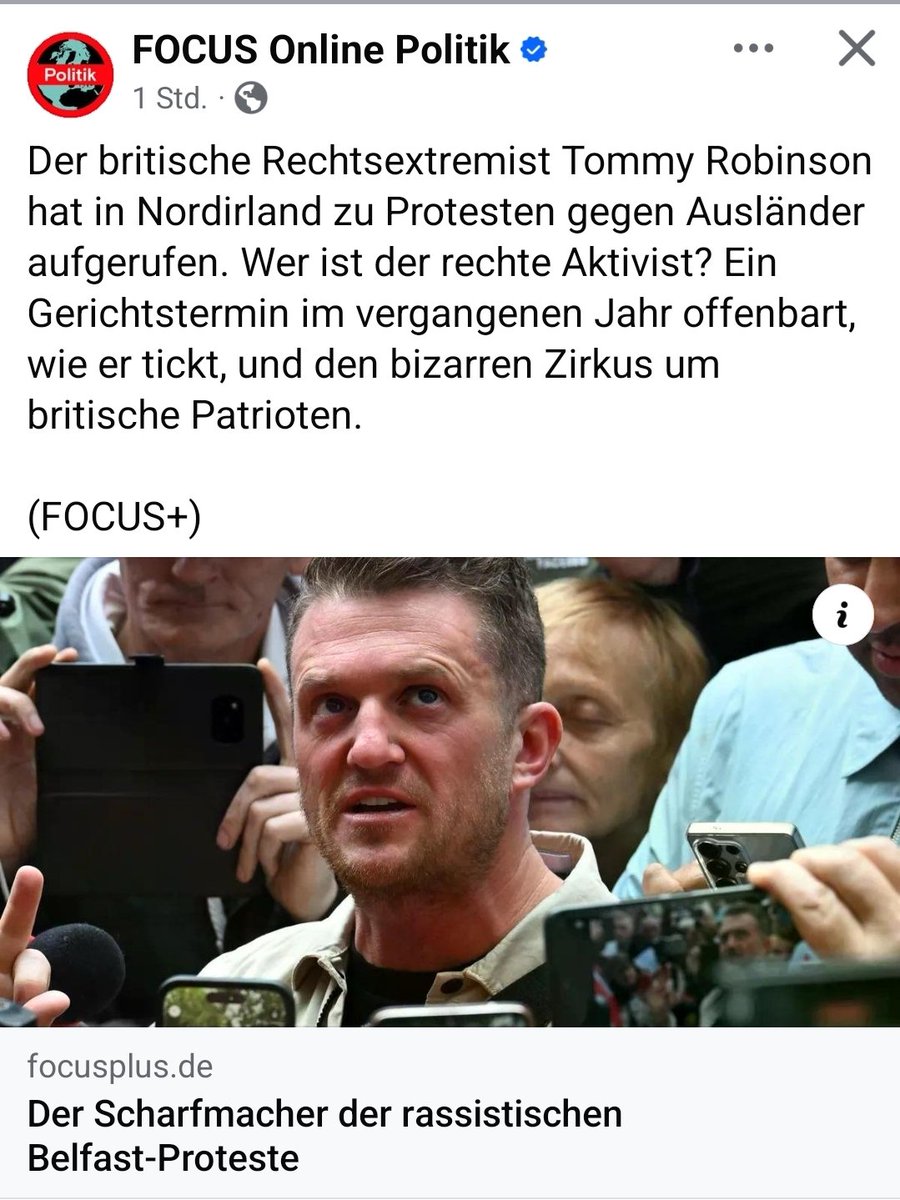 PHofnarr's tweet photo. 🎭 Die große Ursachen-Lotterie beim FOCUS

Hallo ihr Realisten, willkommen im Land des betreuten Denkens.

In Nordirland brennt die Hütte, die Menschen gehen auf die Straße, zwei verfeindete Lager marschieren plötzlich Schulter an Schulter – und der FOCUS sitzt da wie ein mittelalterlicher Dorfarzt, der bei einem offenen Beinbruch eine Erkältung diagnostiziert.

Da stehen Tausende Menschen auf der Straße, und die große journalistische Ursachenforschung lautet ungefähr: „Irgendwo muss ein Rechter gewesen sein.“

Fantastisch.

Da könnte ein Vulkan ausbrechen, ein Meteorit einschlagen und gleichzeitig ein Wal auf dem Marktplatz landen – und irgendein Redakteur würde noch fragen, ob Tommy Robinson den Wal vielleicht radikalisiert hat.

Währenddessen erzählen Menschen vor Ort von Messergewalt, Raub, Vergewaltigungen, Diebstählen, Körperverletzungen und einem Sicherheitsgefühl, das ungefähr so stabil ist wie ein IKEA-Regal nach drei Flaschen Korn.

Aber darüber spricht man lieber nicht.

Nein, stattdessen wird wieder die politische Wünschelrute ausgepackt. Man läuft im Kreis um das Problem herum und ruft: „Rechtsextremismus! Rechtsextremismus! Irgendwo muss er doch sein!“

Die eigentlichen Ursachen werden behandelt wie ein Vampir bei Sonnenaufgang:

Bloß nicht anschauen.
Bloß nicht benennen.
Bloß nicht darüber reden.

Besonders lustig wird es, wenn plötzlich Menschen aus völlig unterschiedlichen politischen Lagern dieselben Sorgen äußern.

Für normale Menschen wäre das vielleicht ein Hinweis darauf, dass ein echtes Problem existiert.

Für manche Journalisten ist das offenbar ein Notfall.

Denn wenn Linke und Rechte gleichzeitig dieselbe Entwicklung kritisieren, dann bricht das gesamte Weltbild zusammen wie ein Kartenhaus im Orkan.

Also wird die Realität so lange gefaltet, geknickt und mit Tesafilm zusammengehalten, bis sie wieder in die gewünschte Schublade passt.

Und genau deshalb verlieren immer mehr Menschen das Vertrauen.

Nicht weil sie keine Probleme sehen.

Sondern weil sie sehen, dass manche Medien alles analysieren – außer dem Elefanten, der mit einer Motorsäge durchs Wohnzimmer rennt.

Aber keine Sorge.

Wenn morgen ein Dinosaurier durch Belfast läuft, wird man bestimmt herausfinden, dass eigentlich Tommy Robinson schuld war.

🎭
