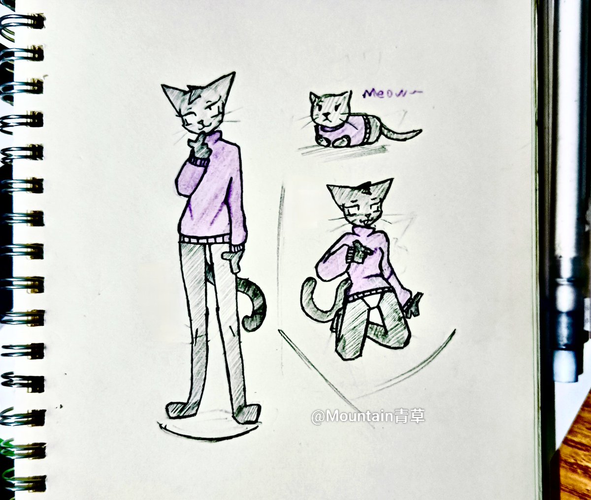Obliquefish's tweet photo. This period of time #furryㅤㅤㅤ #cat #Mountain青草 https://t.co/BofTJGFVhu