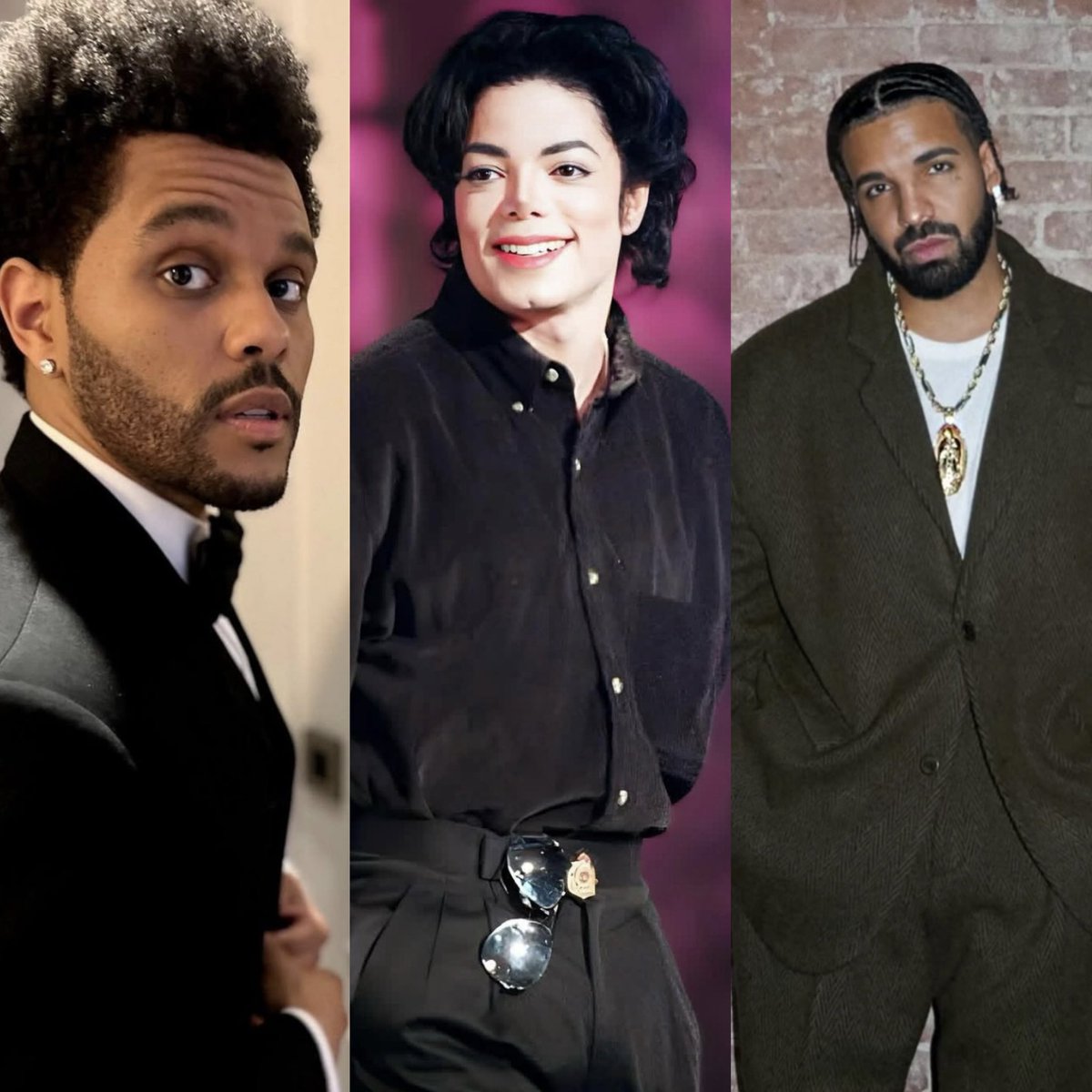 Joycee_baby's tweet photo. When The Weeknd was asked if he is bigger than Michael Jackson,

he said, “Never ever compare me to the GOAT, Michael Jackson. Spotify numbers don’t mean you’ve reached Michael Jackson’s level. In his prime, nobody alive is touching that man.”

Some fans believe the comment was a subtle jab at Drake, whose latest album has been putting up huge streaming numbers, with critics claiming he sees himself as being on Michael Jackson’s level.