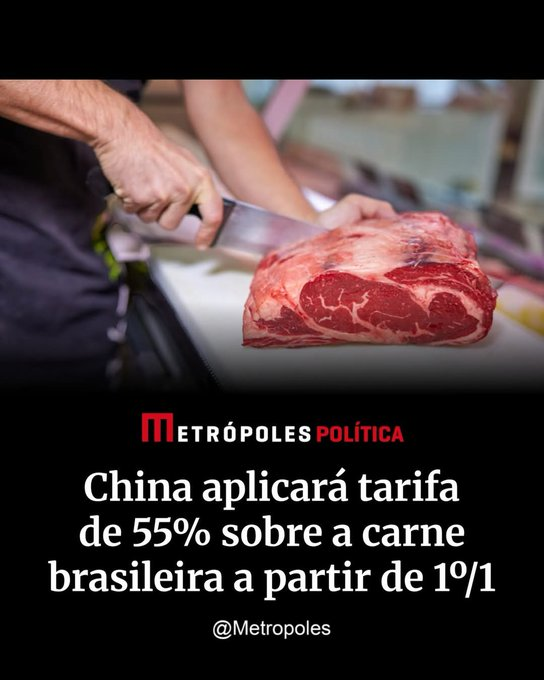 Terra__Brasilis's tweet photo. Alguém me explica por que a Rede Globo, depois de gritar aos 4 cantos sobre os 25% da tarifa do TRUMP, não está falando NADA dos 55% de tarifa da CHINA https://t.co/YLucul4ajJ