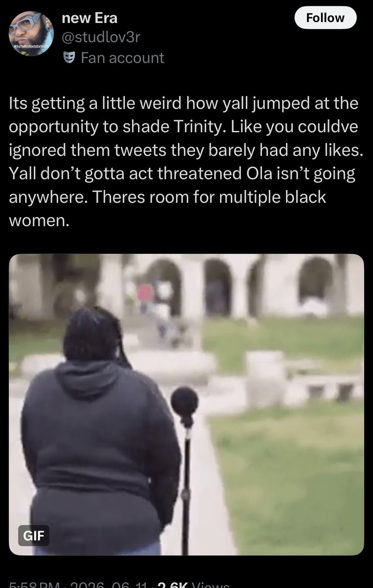 she_denm's tweet photo. Watch out for self proclaimed fans like this coz they are about to gaslight y’all not to respond while they use Olandria as the new punching bag to elevate their new fave. 

Imagine telling people to ignore while not addressing the main issue? https://t.co/AyzVhIjpMX