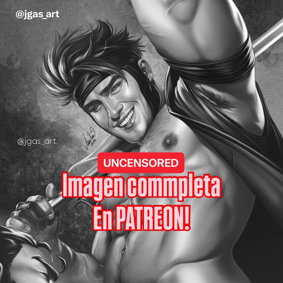 JGASart's tweet photo. GAMBIT sabe exactamente el efecto que provoca… y lo disfruta. 

#Gambit
#XMen
#MarvelFanArt
#ComicArt
#DigitalIllustration
#GeekArt
#MalePinup
#BeefcakeArt
#QueerGeek
#Gaymer
#FanArtist
#CharacterIllustration https://t.co/3AFrjXkY7F