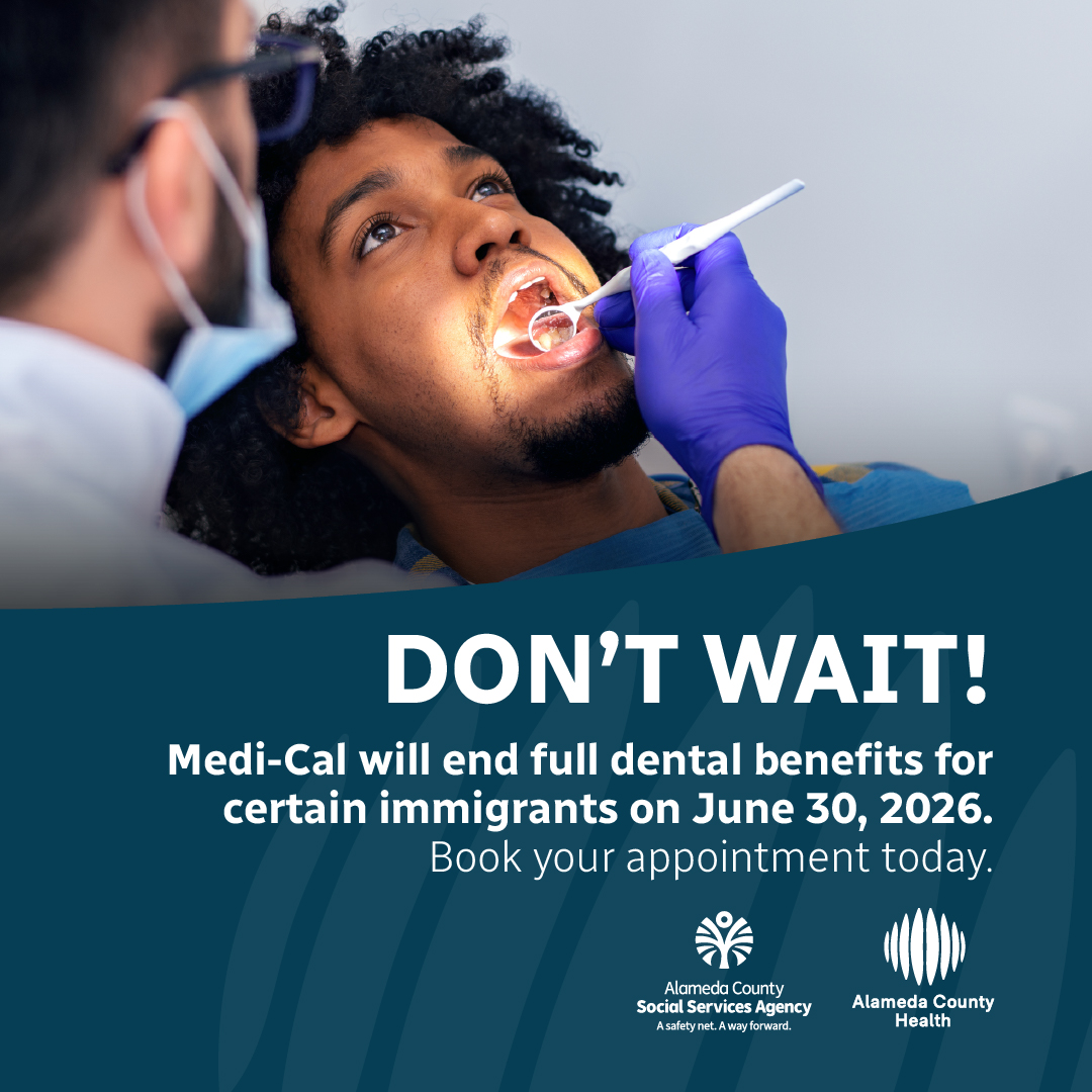 Dare2BWell's tweet photo. DON'T WAIT! 🦷

Medi-Cal will end full dental benefits for certain immigrant populations on June 30, 2026.

If you may be affected, now is the time to schedule any needed dental appointments and use your benefits before they end.

📅 Book your appointment today. https://t.co/wx63y5tpjM