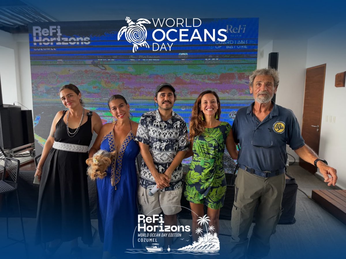 MesoReefDAO's tweet photo. A few days ago, we participated in a series of talks for World Oceans Day with regenerative stakeholders in the Mexican Caribbean! https://t.co/FsWS6HloiH