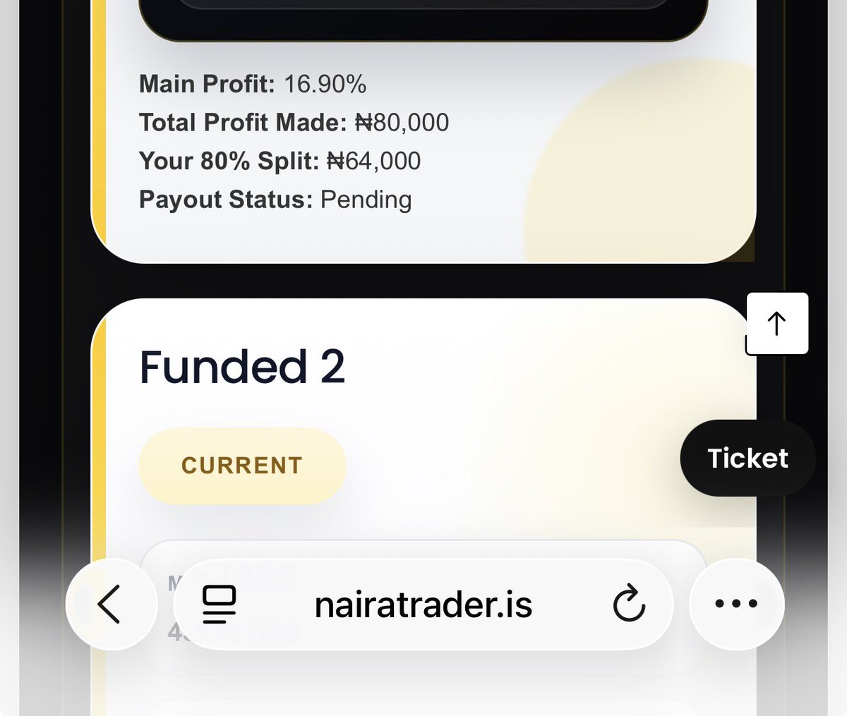 big_nat47's tweet photo. Dear @naira_trader this is my first time getting payout after getting the funded level twice. 

Why is my payment 64k when I made 135k ? 

I don’t understand https://t.co/TZI4J6RZKA