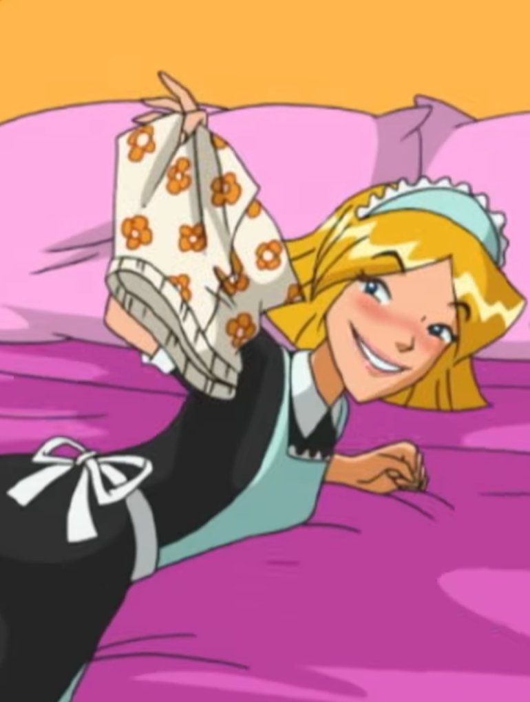 KeikiAmai's tweet photo. Totally Spies! is a Canadian cartoon I have fond memories of watching as a kid.

Not only was it an early sign that I was trans, but this show was single-handedly responsible for learning about my kinks and fetishes. 

Maid outfits, hypnosis, brainwashing, and dollification!🤤 https://t.co/VHlOvVSInA