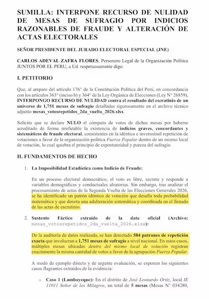 OOCprogresismo2's tweet photo. 🇵🇪🇺🇸 El candidato comunista Roberto Sánchez exige anular el voto de casi 90% de peruanos en Estados Unidos alegando “fraude”, donde Keiko Fujimori logró una victoria aplastante. https://t.co/FUTiVLFB2p