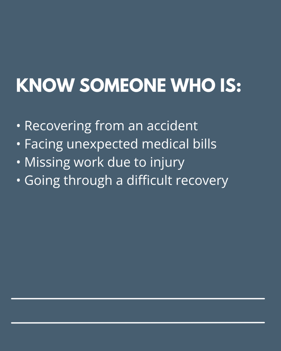 ImpactLegalPLLC's tweet photo. Know someone who could use a helping hand?

We're accepting nominations for someone facing medical bills, missed work, or a difficult recovery after an injury.

One nominee will be selected each quarter to receive a gift card. 

#ImpactLegal #PersonalInjury #AZLawyer #HelpingHand https://t.co/G2k5yduROS
