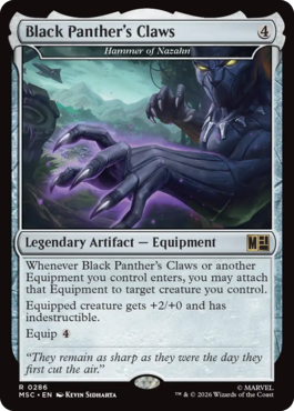MTGGoldfish's tweet photo. More new artifacts from the Wakanda precon, but also some existing artifacts getting reflavored. More previews at https://t.co/nEAD56xTUs

Source: https://t.co/ZpiTnsSq4G
🎨: @AndreiaUgrai https://t.co/BzsSiVw7IH