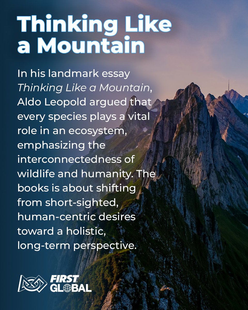 F1RSTglobal's tweet photo. Innovation💡 isn't only about new technology, but also be about new ways of thinking. 🤔 From the modern controlled burn to his "Land Ethic," Aldo Leopold pioneered conservation by showing that healthy ecosystems depend on the interconnectedness of people, wildlife, and the land. https://t.co/7WxRw7yako