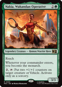 MTGGoldfish's tweet photo. Legendary warriors of Wakanda in green from the precon. More previews at https://t.co/nEAD56xTUs

Source: https://t.co/ZpiTnsSq4G
🎨: @tintanega https://t.co/luMVM4jOgA
