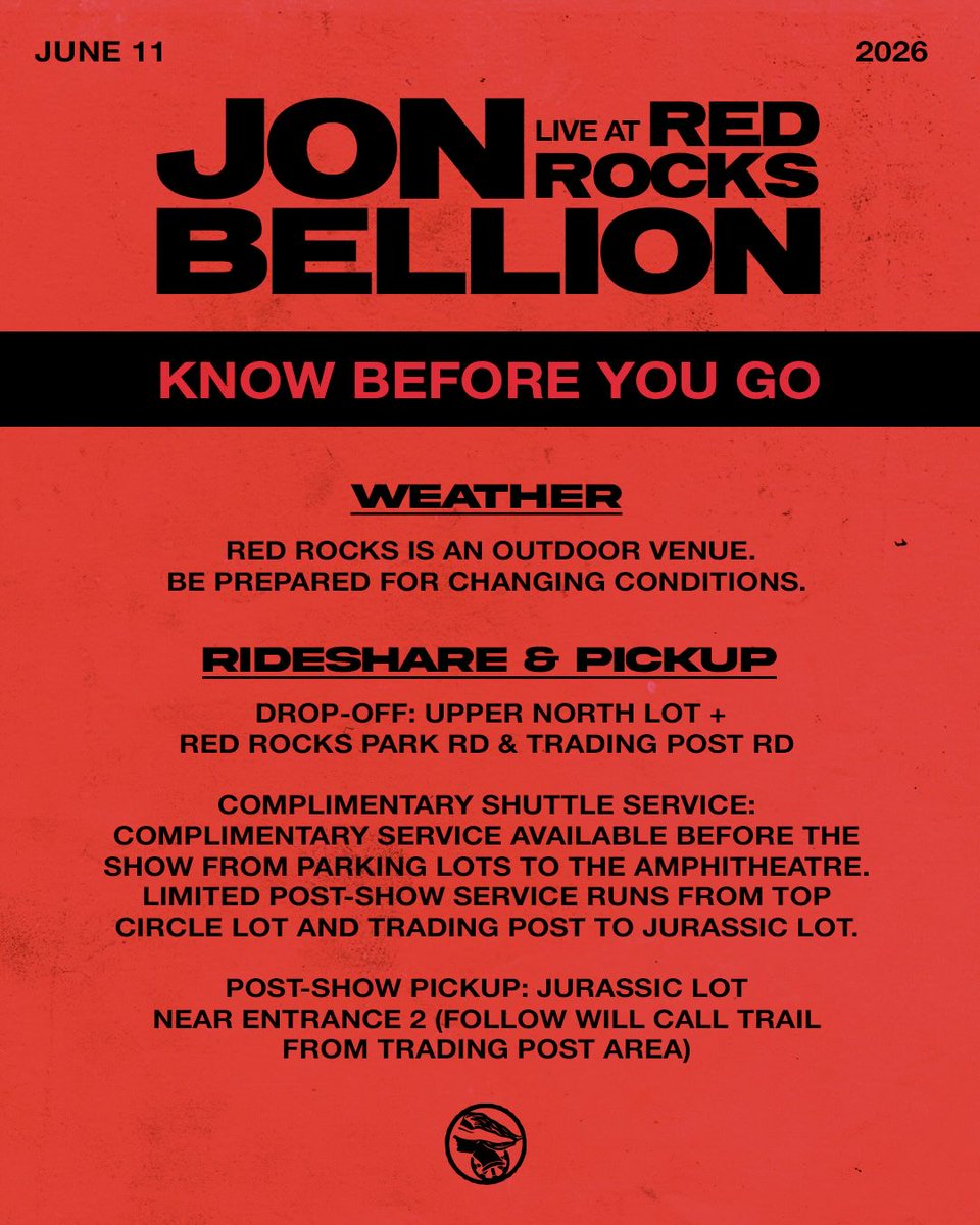 teambellion_'s tweet photo. RED ROCKS. TONIGHT.

Know before you go. Plan ahead. Come ready. See you soon 🔥 https://t.co/fPBJhiT6Go