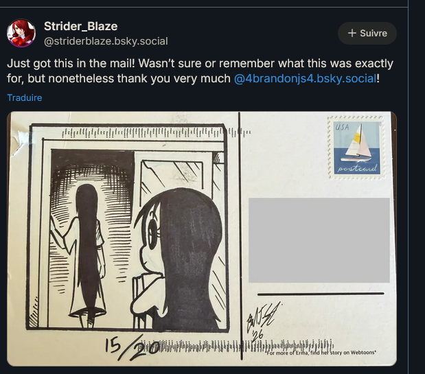 ArchyDuk_LT's tweet photo. Hello, 

Card 15/20 was posted by @striderblaze.bsky.social

That's 4/20. This book seems very, very important to Erma

Take care https://t.co/stsw5d6Zne