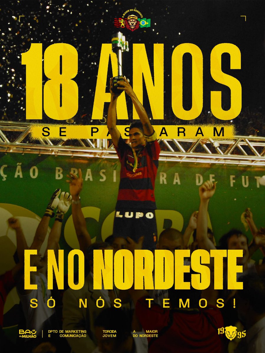 TorcidaJovem95_'s tweet photo. Há exatos 18 anos, comemorávamos um dos títulos mais importantes da nossa história. Foi numa noite de 11 de junho de 2008. A Ilha lotada virou um caldeirão para ver o Sport vencer o Cúrinthians por 2x0 e levantar a taça da Copa do Brasil.

87 é nosso, 2008 também! https://t.co/Mo7uYP8G2X