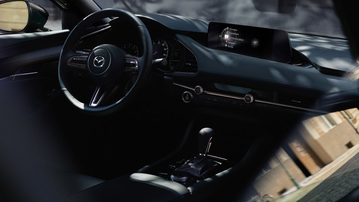 NParkMazda's tweet photo. Experience elevated comfort and refined design with the 2026 Mazda3 Hatchback interior. Every detail has been thoughtfully crafted to enhance your driving experience. https://t.co/ip0DdMynfg