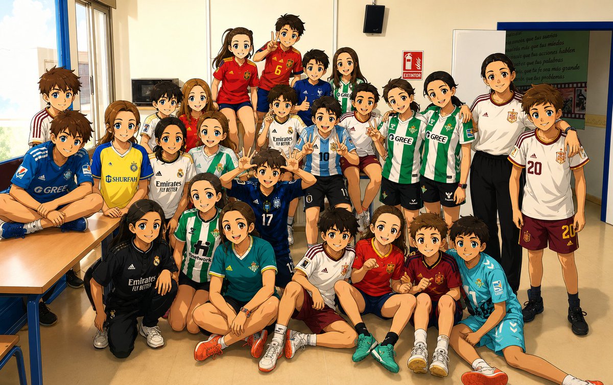 macamua's tweet photo. Hoy hemos celebrado el Día del Mundial en clase y todxs hemos llevado nuestras camisetas de fútbol.
#experienciasqueunen
#mundialdefútbol https://t.co/Qoo4Pds3b0