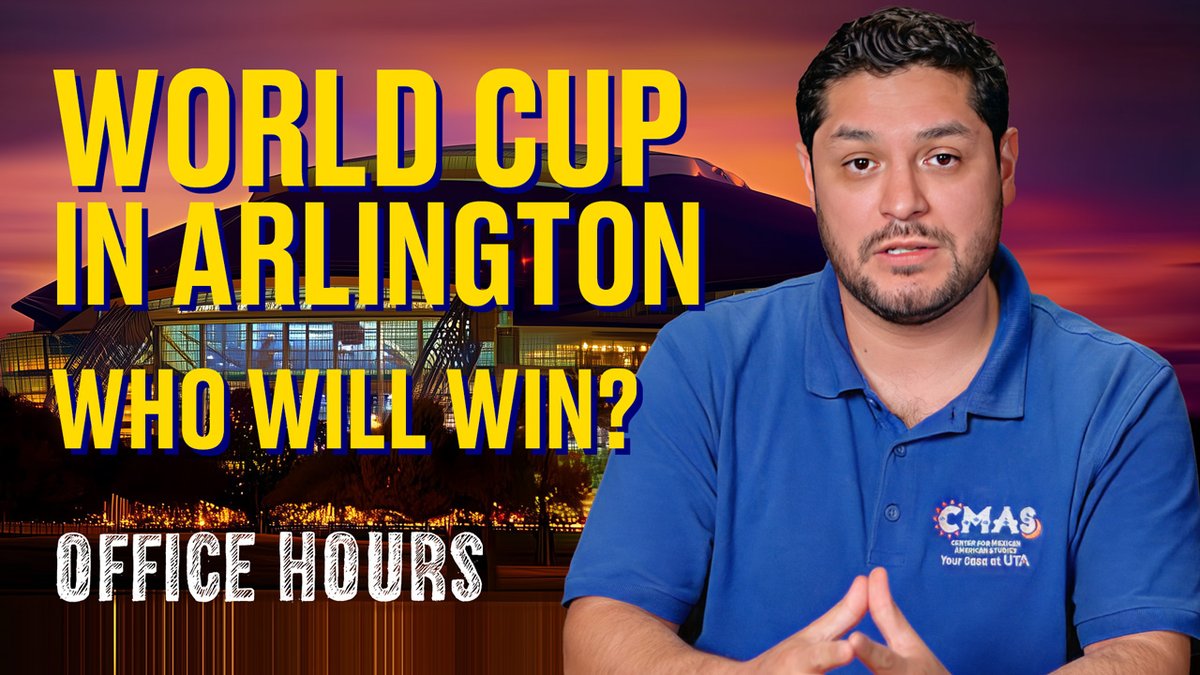 UTArlington's tweet photo. ⚽️Who will win the #FIFAWorldCup? On the new "Office Hours," José Ayala Rodríguez, academic coordinator @CMASatUTA, breaks down the tournament, from must-watch matches and major storylines to his hopes for who will win the championship.
📽️➡️ https://t.co/M5xvBATXWr https://t.co/9TyZ0l9jby