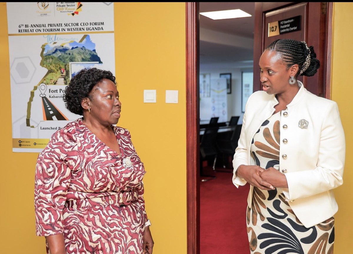 IreneMugisha's tweet photo. Engaging for the first time in a strategic conversation on leadership, governance, and national transformation with Ms. Priscilla Mirembe Sseruka, Chairperson of the @UG_Airlines Board.
Grateful for the insightful exchange &amp; her commitment to make the National Airline soar. https://t.co/1KjM2JFidf