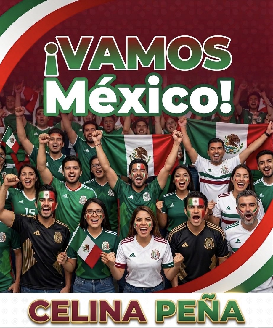 CelinaPGuzman's tweet photo. ¡Vamos, México! 🇲🇽❤️🫶⚽️

 #SomosMéxico  #mundialdefútbol https://t.co/PQfZVQKPwb
