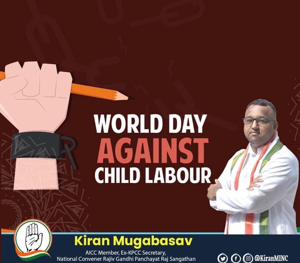 KiranMINC's tweet photo. Let us #EndChildLabour 
#WorldDayAgainstChildLabour https://t.co/zVC4pkg4kx
