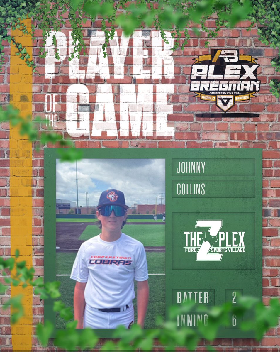 FiveToolTexas's tweet photo. #BregmanWS F: @follow_cobras Walcott 2029 5, Slammers Givens 4
PoG: @jbg_2029 1-2, RBI https://t.co/rnLCNENpKI
