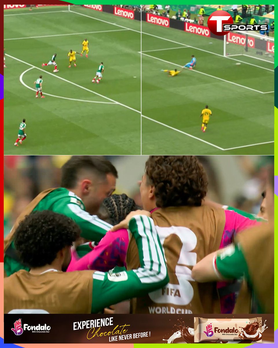 TSports_bd's tweet photo. Host nation Mexico scored their first goal of the FIFA World Cup 2026 against South Africa. ⚽ https://t.co/4GVfmigBqq