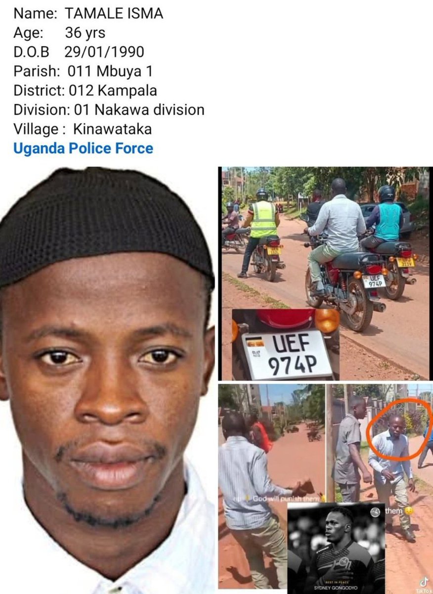 UncleBillz's tweet photo. 🚨Dear Ugandans on X,

My name is Uncle Billz, the Information Prefect. With a heavy heart and a broken spirit, I come before you today. The brutal mob killing of our beloved rugby star Sydney Gongodyo has broken something inside many of us.
A young father, a rising talent, taken away in a moment of terrible injustice.

One of the men still walking free is Tamale Isma, 36, from Kinawataka, Nakawa Division. His face is clearly visible in the videos, and many witnesses say he reignited the attack when Sydney had already been released. This cannot stand. Let's make Tamale Isma famous until justice is served. Share his face, tag the authorities, demand accountability. No more mob injustice. No more innocent blood. Justice for Sydney Gongodyo. We must not rest until every hand that touched him is held accountable.

Thank You.
#JusticeForSydney !!!