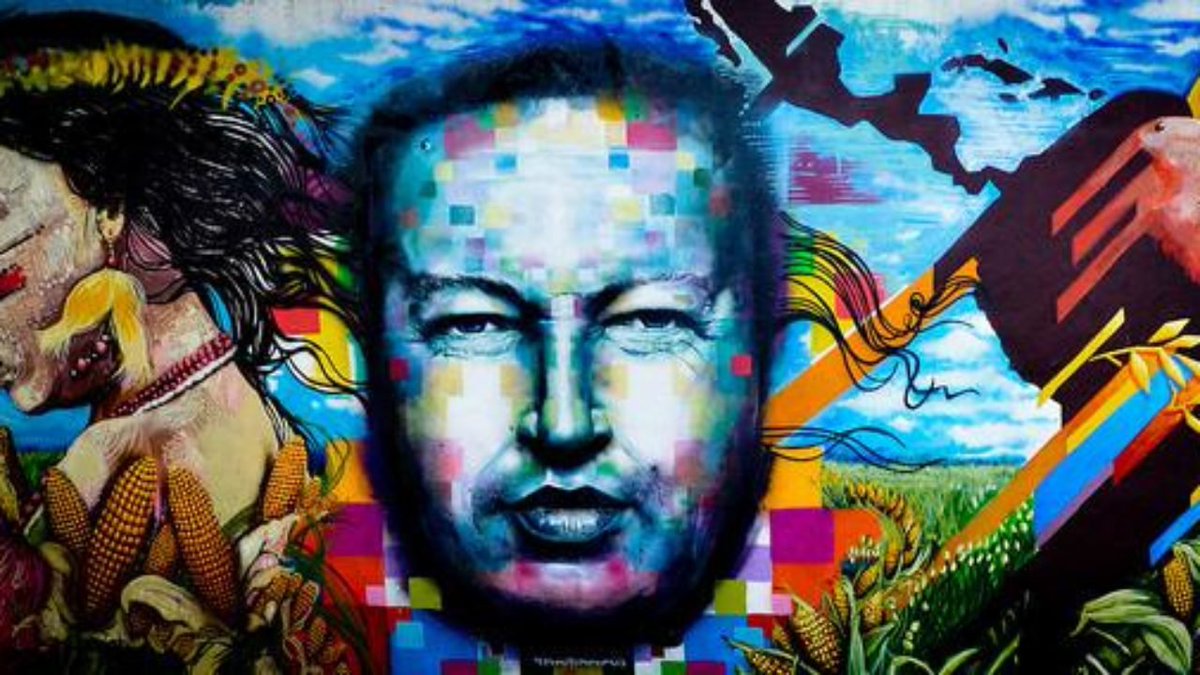 Monagasven's tweet photo. Pueden borrar todos los murales de Chávez pero jamás dejaremos de ser chavistas. https://t.co/hUYLLfFYRi