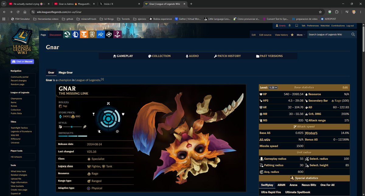 gnarty_'s tweet photo. La wiki oficial de LoL solo está en inglés.
Sería clave tenerla en español y otros idiomas para que la use toda la gente.
@LoLWikiOfficial @LeagueOfLegends
#LeagueOfLegends #LoLWiki https://t.co/YbN0KJ2DnA
