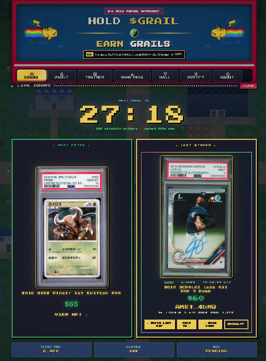 ScourgedAlpha's tweet photo. Have you checked on solana:3x6apzqJKgf33zet8CbkAx7LogqkRhNX6FiRzVA5pump yet? 

If you are a holder, every 1 hour you have a chance of receiving a NFT pokemon card, that you can either sell, keep or even ask to get the IRL card shipped to you https://t.co/ChGBgVXJ7w