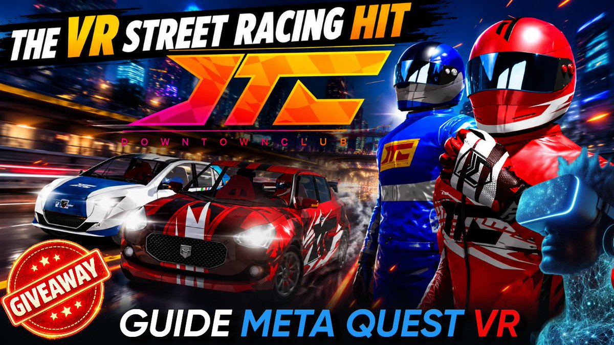 GUIDEMETAQUEST's tweet photo. Win 2 keys for DOWNTOWN CLUB Meta Quest!
VIDEO: https://t.co/Qra1JHStdI
ENTER: https://t.co/JEkbyrRTab
Results July, 5
#mr #vr #metaquest #quest2 #giveaway #review #free #downtownclub #vrracing #simcade  #metaquestgaming #vrcars #racinggame #quest3 #vrsimulation #commutergames https://t.co/5v8VzNBy5a