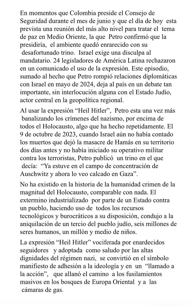 marcospeckel's tweet photo. Aquí les dejo mi columna en @elespectador sobre el trino de @petrogustavo o como el mismo lo describió: “la estupidez”. https://t.co/qATnQFTMUf