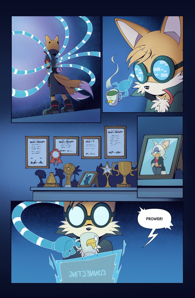 behtartz's tweet photo. Absolute Tails 1/??
Let's get this scientific adventure started! Starring Dr. Miles Prower, master genius and head honcho of G.U.N's science industry!!

comm for @MrL707 who's the writer of this adventure!
#comic #fancomic #tailsthefox https://t.co/qocROkojFa