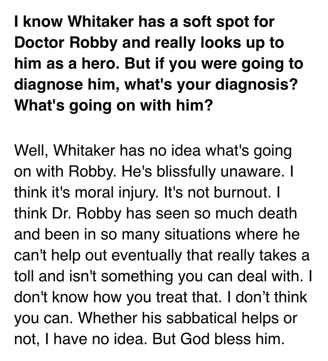 vivithebanshee's tweet photo. Gerran Howell teases Whitaker’s story for S3 and how his backstory will FINALLY come to the forefront.

He also confirms that he did in fact house sit for Robby.. how good of a job he did is yet to be revealed.

(Via https://t.co/AF3qdIEGY5) https://t.co/q89ELucYeu