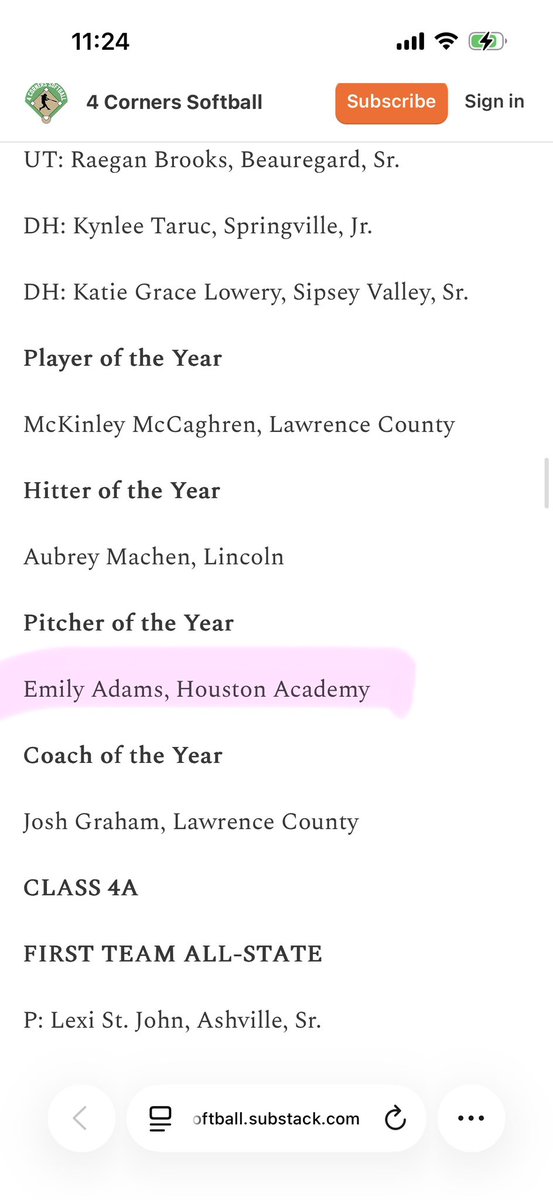 em1lyadams's tweet photo. Finished up senior year with pitcher of the year for the 2nd year in a row! Also First Team All-State Honors! Go Raiders and Go Cajuns🤟 https://t.co/IkyKOTinLs