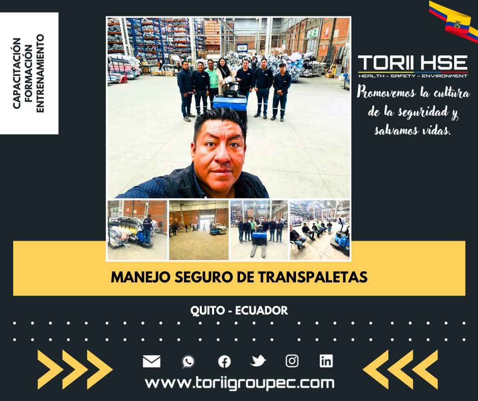 ToriiHSE's tweet photo. QUITO!! Capacitación en Manejo Seguro de Transpaletas .
Somos expertos en Seguridad Industrial, Salud Ocupacional y Gestión Ambiental!!
Visítanos en https://t.co/MD9r5wlMx5
#seguridad #salud #prevencion #toriihse https://t.co/dQpCtJ17r6